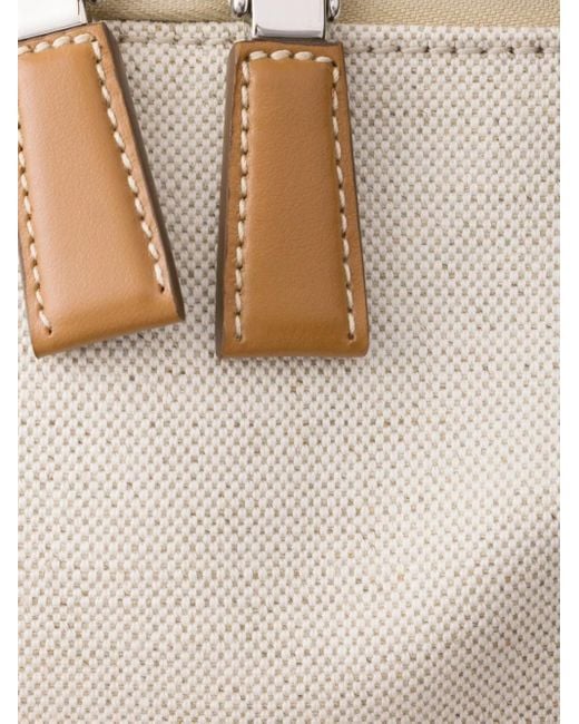 Prada Natural Logo-Embossed Duffle Bag