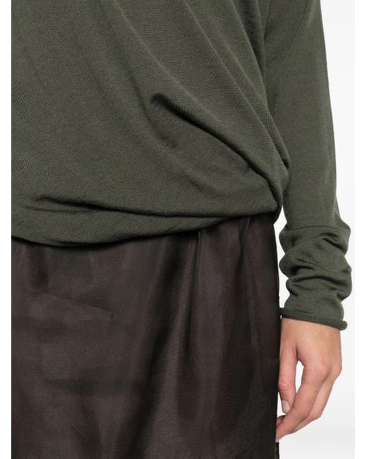 Liviana Conti Green Boat-Neck Sweater