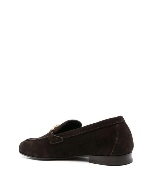 Versace Black Medusa Suede Loafers for men
