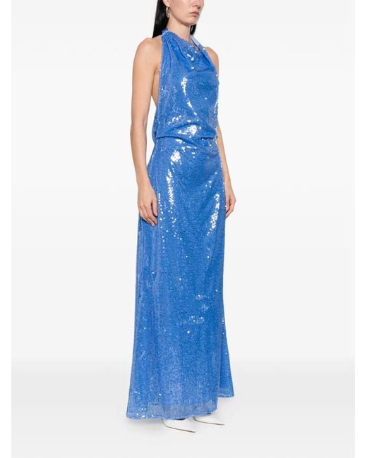 Jonathan Simkhai Blue Embelished Maxi Dress