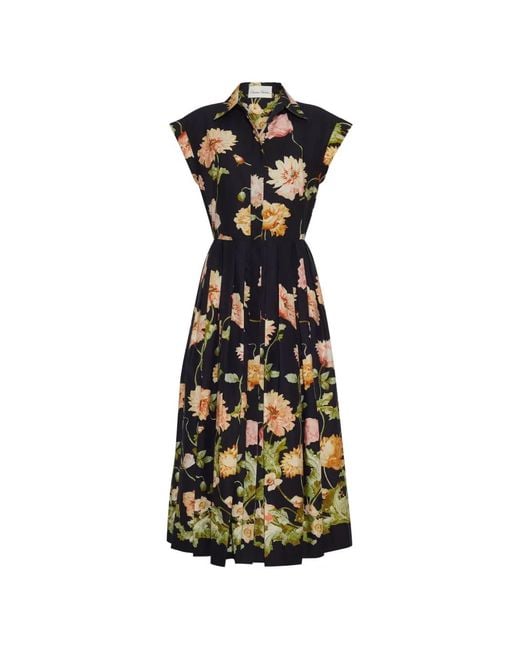 Cara Cara White Octavia Belted Floral-Print Kidi Dress