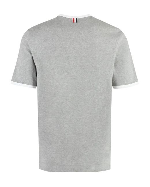 Thom Browne Gray Ringer T-Shirt for men