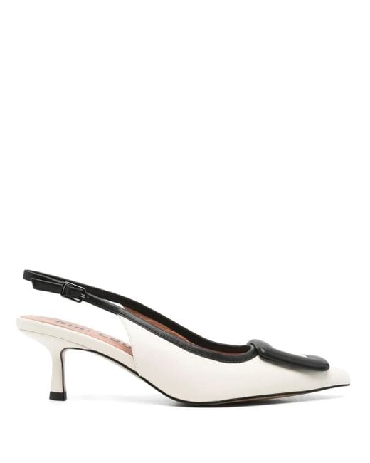 Bibi Lou White 60Mm Leather Pumps