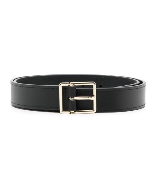 Paul Smith Black Stripe-detail Leather Belt for men