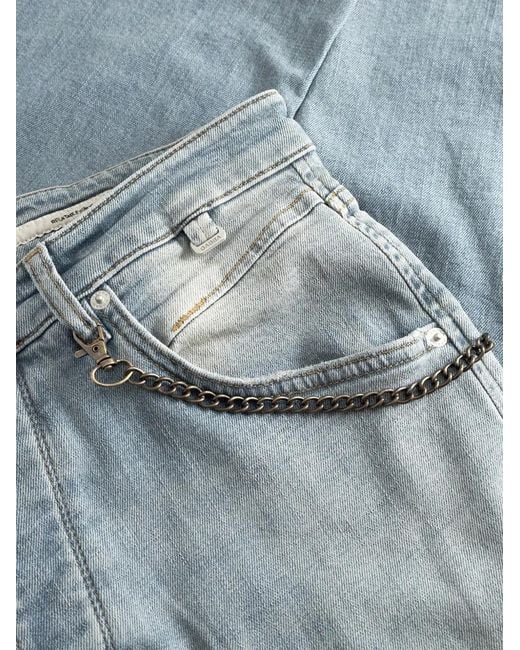 Gabba Blue Jean Alex Cros À Détail De Chaîne for men