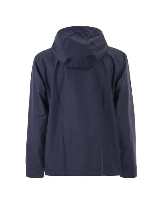 Patagonia Blue Hooded Rain Jacket for men