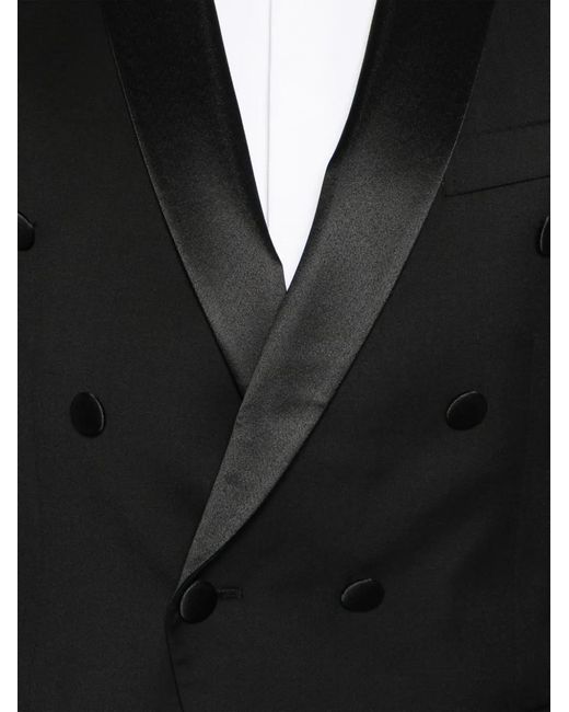 Corneliani Black Virgin Wool Dinner Suit for men
