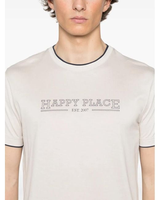 メンズ Eleventy プリント Tシャツ White