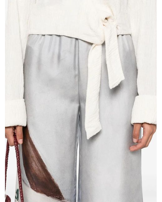 Nanushka White Milon Flared Trousers