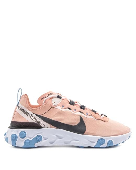 Nike Pink React Element 55 Sneakers