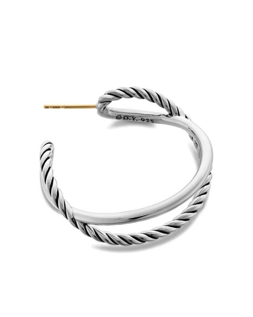 Orecchini A Cerchio Crossover di David Yurman in Metallic