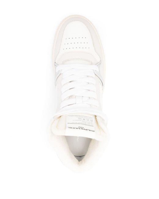 Zapatillas La Grande con cordones Philippe Model de color White