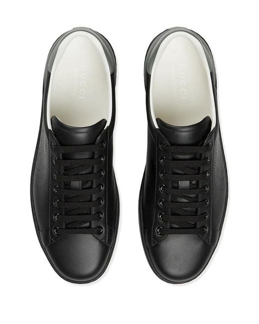 Gucci Ace Herrensneaker Aus Geprägtem GG Leder in Black für Herren