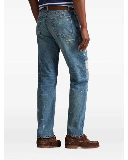 Polo Ralph Lauren Jeans Met Patchwork in het Blue voor heren