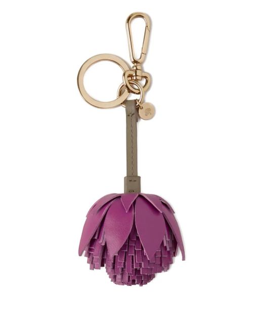 Mulberry Pink Floral Keyring