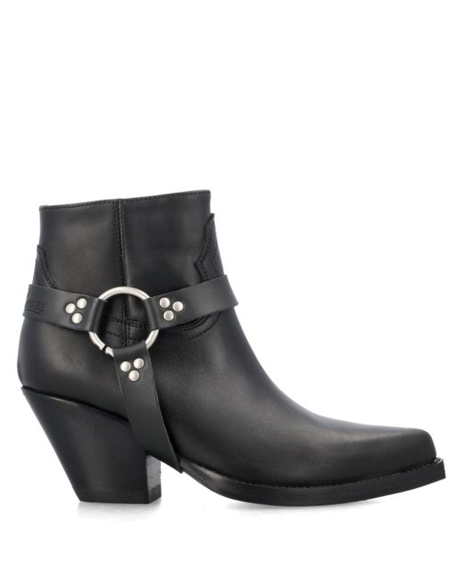 Sonora Boots Black Jalapeno Belt 60mm Leather Ankle Boots