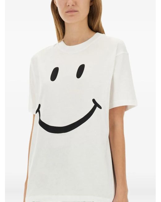 T-Shirt À Imprimé Graphique Moschino en coloris White