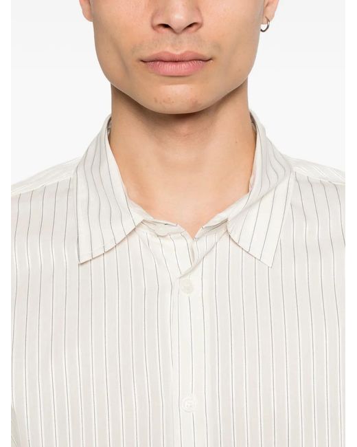 Jonathan Simkhai White Striped Shirt for men