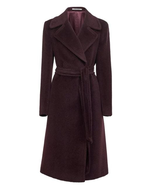 Tagliatore ワイドラペル ベルテッド コート Purple