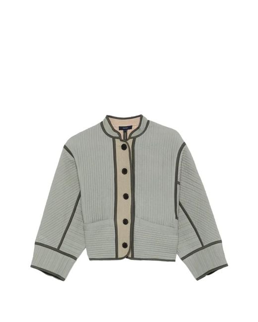 Soeur Gray Patchouli Button Quilted Jacket
