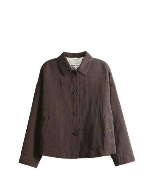 Casey Casey Brown Juliette Button-Fastening Jacket