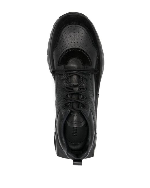 Ferragamo Black Running Leather Sneakers