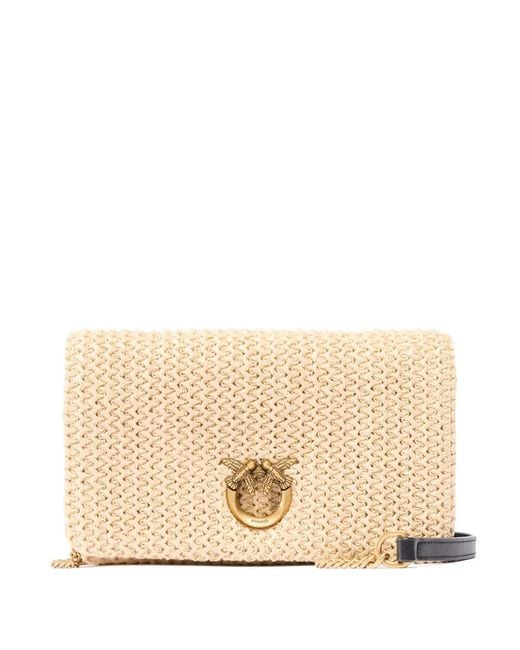 Pinko Natural Love Bag Click Soft Horizontal Mini Crossbody Clutch