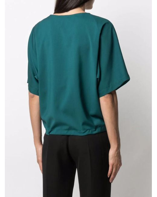 Barena Green Drawstring-Hem T-Shirt