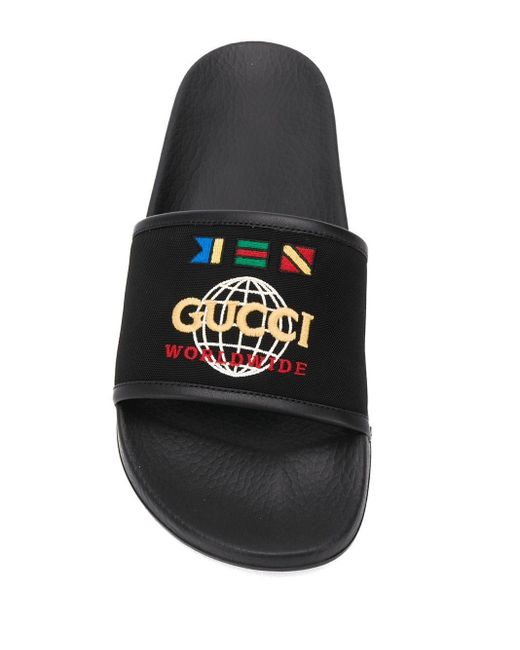 black gucci slides
