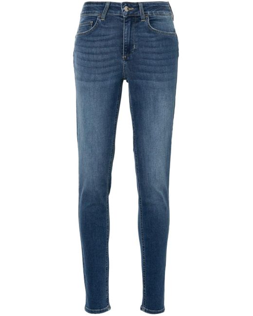 Liu Jo Blue Rhinestone-embellished Skinny Jeans