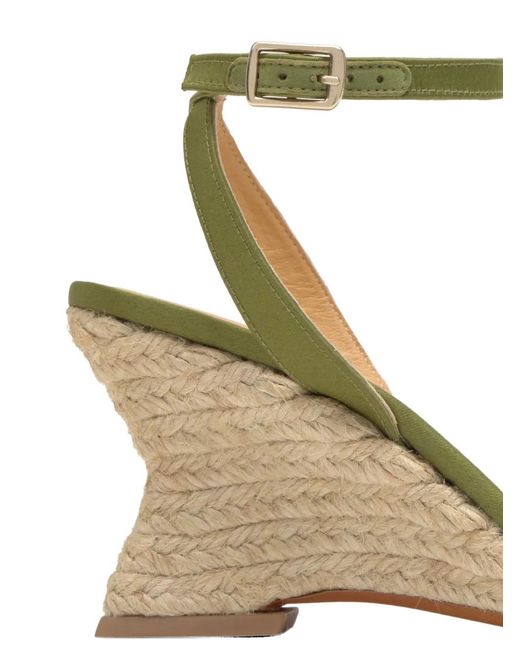 Castaner Green Judi Wedge Espadrilles