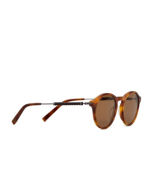 Tod's Brown Round-Frame Sunglasses for men