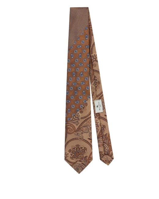 Etro Natural Tie 4 Fabrics Patch 8 Cm for men