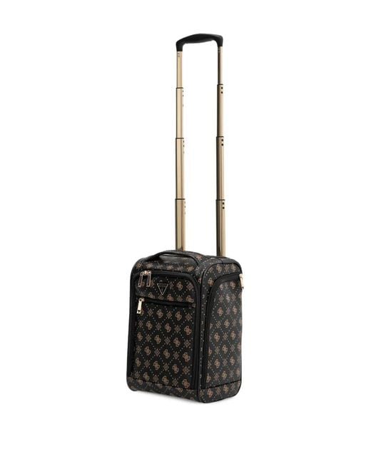Guess Black Silia Monogram-Pattern Luggage