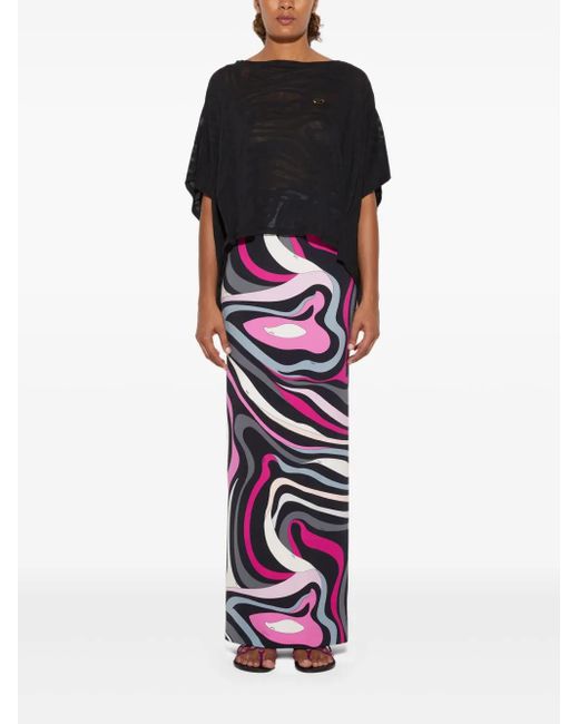 Emilio Pucci White 'Marmo Mexico' Skirt