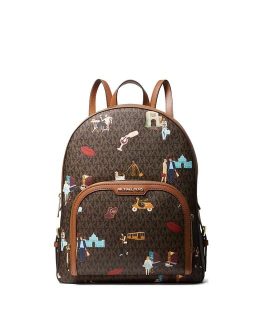Michael Kors Brown Grand Sac À Dos Jaycee Jet Set Girls