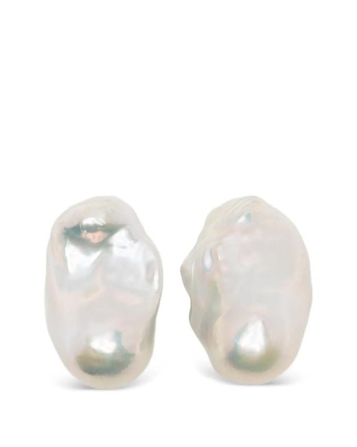 Pendientes Marée Con Perla Barroca Monies de color White