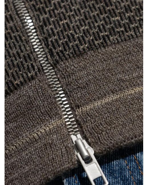 Maison Margiela Cardigan mit Reißverschluss in Gray für Herren