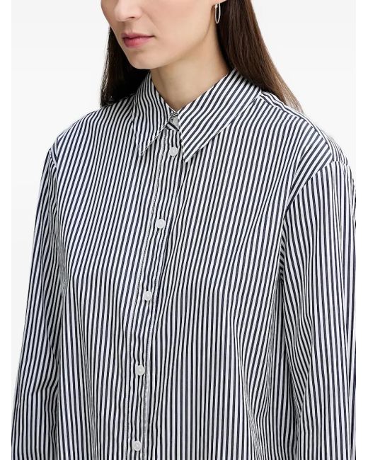 Marc O' Polo Gray Striped Mini Shirt Dress
