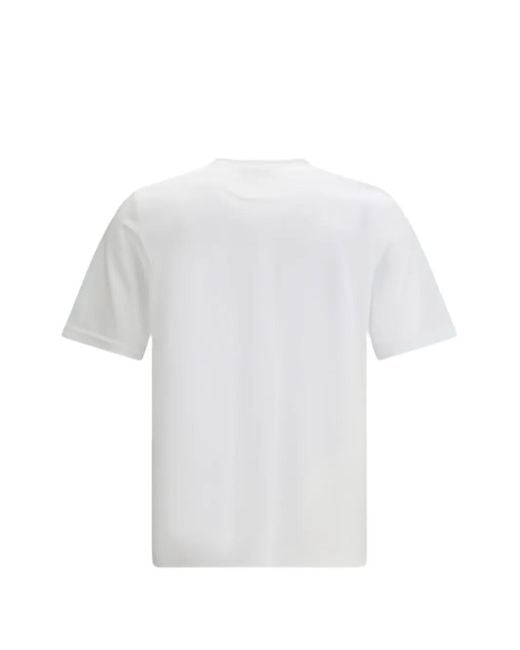 Cruna White Crew-Neck Patch Pocket T-Shirt for men