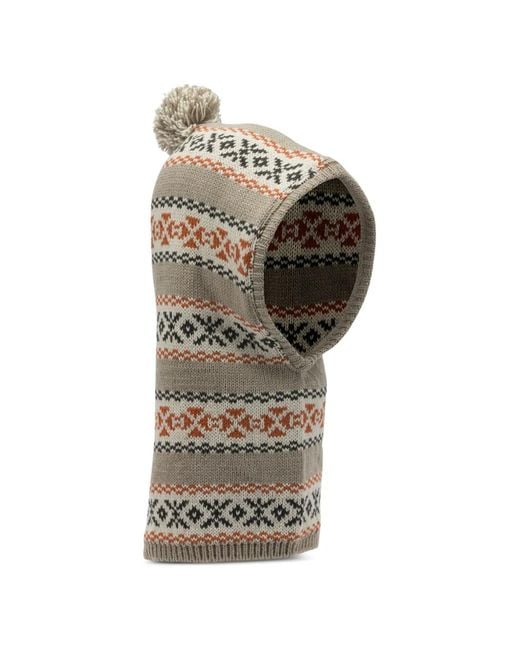 Kapital Black Pompom Patterned Hat for men
