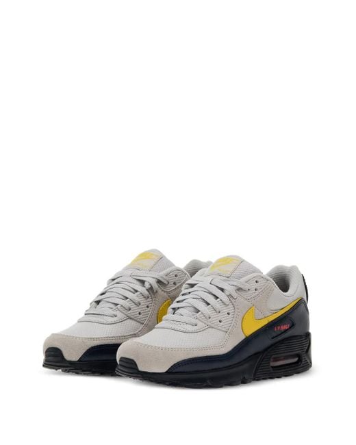 Nike Blue Air Max 90 Logo-Patch Sneakers for men