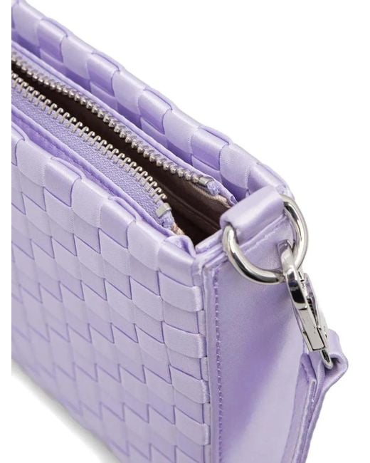 Guess Purple Logo-Plaque Shoulder Bag