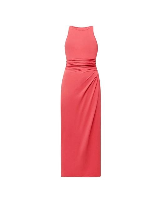 Another Tomorrow Pink Sarong-Tie Dress
