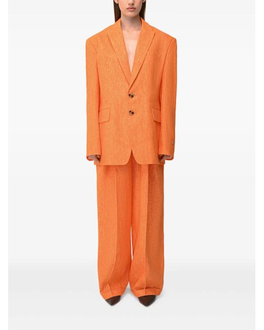 Anouki Orange Linen Trousers