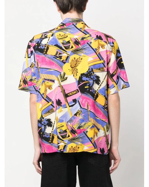 Palm Angels Multicolor Miami Mix Bowling Shirt for men