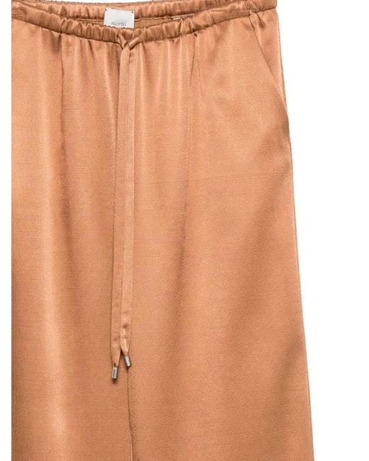 Alysi Brown Drawstring Trousers