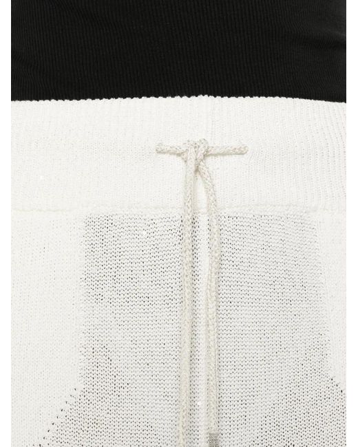 Panicale White Drawstring-Waistband Trousers
