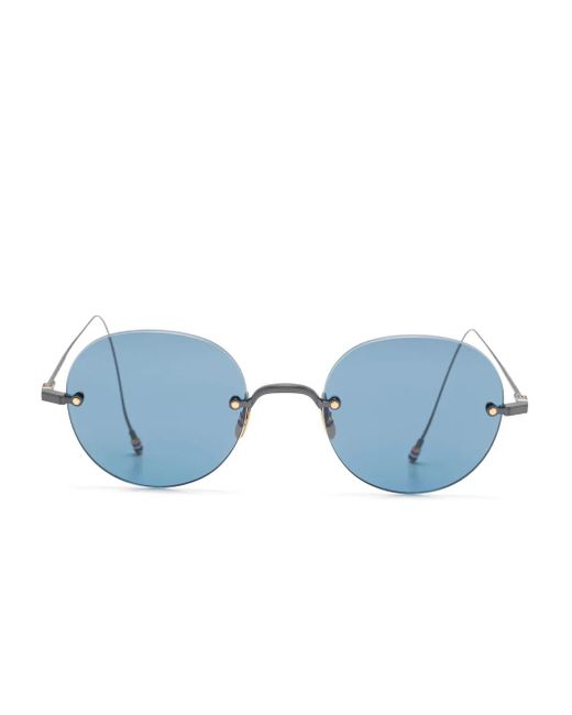 Thom Browne Blue Round-Frame Sunglasses
