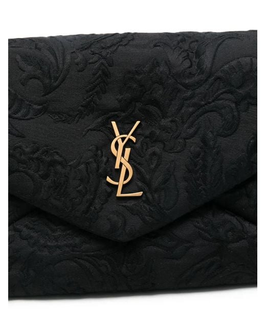 バッグ Louren flower jacquard clutch bag Saint Laurent Floral-Jacquard Clutch Bag in Black | Lyst